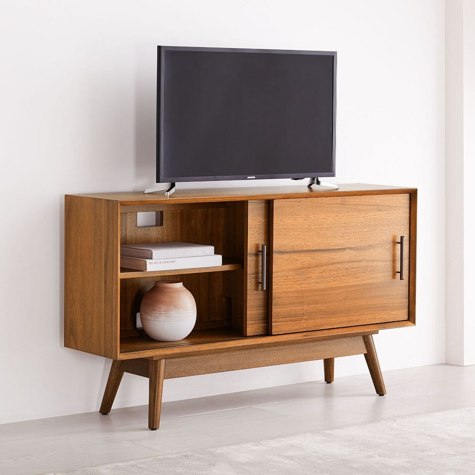 MidCentury Narrow Media Console (122 cm) West Elm Australia